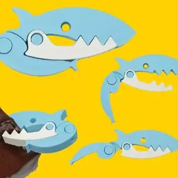 Yousheng 2 шт. зажимы для пакетов в форме акулы, цветной пластиковый упаковочный аппарат для пищевых пакетов, закусок, чипсов, самоблокирующиеся зажимы, дизайн, кухонная необходимость для запечатывания пакетов 2pcs