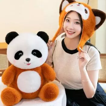 Yousheng 2 в 1 енот панда плюшевая кукла мягкая игрушка панда плюшевая милая панда енот плюшевые игрушки мягкая подушка для сна для девочек мальчиков 45cm