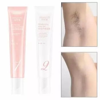 Yousheng 2Pcs 20g Крем для удаления волос на губах Мягкий безболезненный крем для всех типов кожи Для женщин Крем для удаления волос на лице, ногах, руках, косметические принадлежности