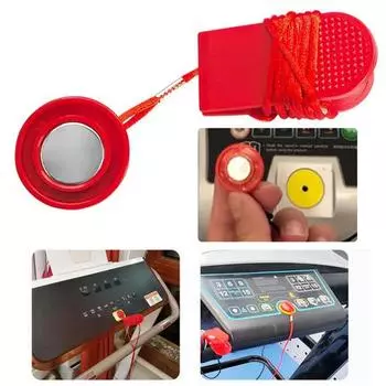 Yousheng 2Pcs беговая дорожка магнитный ключ безопасности беговая дорожка магнитный выключатель безопасности круглая беговая дорожка ключ безопасности замена для большинства беговых дорожек 2pcs