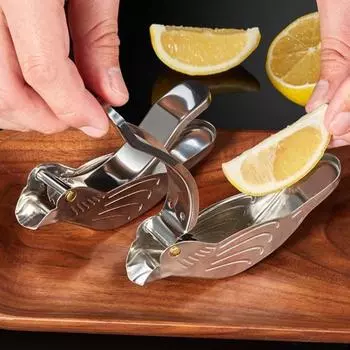 Yousheng 2Pcs Bird соковыжималка для лимона из нержавеющей стали Bird Lime Juicer ручная соковыжималка для лимона для апельсина, мандарина, лайма, пивной бутылки, простая в использовании серебряный