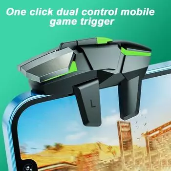 Yousheng 2Pcs Мобильный игровой контроллер Trigger Universal Простота установки Высокочувствительный игровой контроллер Shoot Aim Gamepad Grip Joysticks чёрный