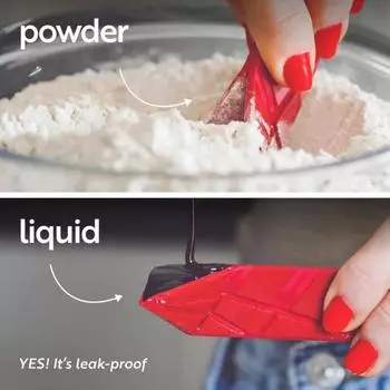 Yousheng 2Pcs Polygons Folding Measuring Spoons 3-in-1 Innovative Flat Coffee Measuring Spoon Kitchen Gadget Utensils for Liquid Ingredients чёрный