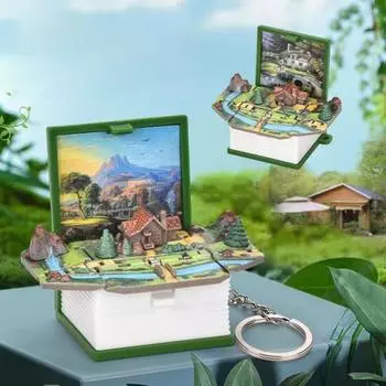 Yousheng 2Pcs Storypop брелок Мини 3D Книга Складная Игрушка Раскрывающаяся Книга Сказок Брелок Украшение Обучающая Игрушка Для Снятия Стресса Для Детей