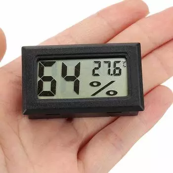 Yousheng 2Pcs Тестер температуры Цифровой гигрометр Высокоточный отклик в реальном времени Компактный, легко читаемый 2-в-1 Термометр Гигрометр чёрный