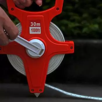 Yousheng 30 м/50 м/100 м портативная открытая катушка метрическая шкала нейлоновая лента линейка измерительный инструмент 50m