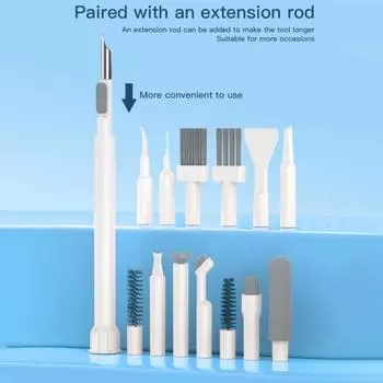 Yousheng 32-в-1 Компактный многофункциональный инструмент для чистки клавиатур и наушников Набор для чистки наушников с мягкой щетиной Легкий дизайн Набор щеток для чистки наушников