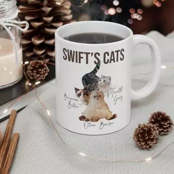 Yousheng 350 мл чашка для воды с прозрачным принтом, мультяшная певица, кошка, книжный узор, кружка для кофе, стильная чашка для чая для любителей певиц, подарок A
