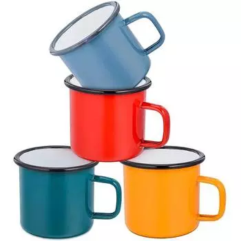 Yousheng 350 мл надежная круглая кружка для воды металлическая устойчивая антикоррозийная молочная чашка для дома белый