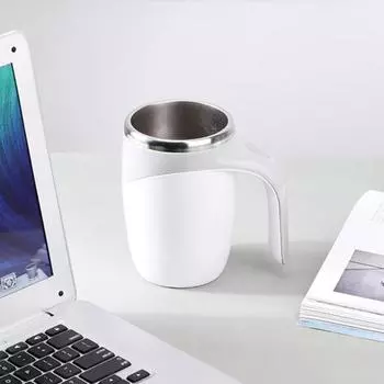 Yousheng 380 мл автоматическая эргономичная чашка для помешивания из нержавеющей стали практичная герметичная чашка для смешивания кофе для дома кофейный
