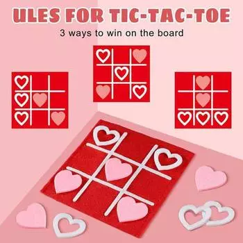 Yousheng 3/12/24 шт. Мини XO Felt Настольная игра Обучающая XO Головоломка Игрушка для малышей Мальчиков Девочек Портативная Дорожная Стратегическая Битва 2 Игрока Настольная Игра 3pcs