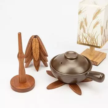 Yousheng 3/4 шт. подставка под рождественскую елку, термостойкая деревянная подставка в форме дерева, противоожоговая кухонная столешница, кастрюля, сковорода, держатель для чашки кофе и чая 3pcs