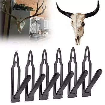 Yousheng 3/6/12 шт., держатель для хранения вешалок в виде черепа оленя, прочная несущая нержавеющая вешалка в виде черепа, крючки для показа головы оленя 3pcs