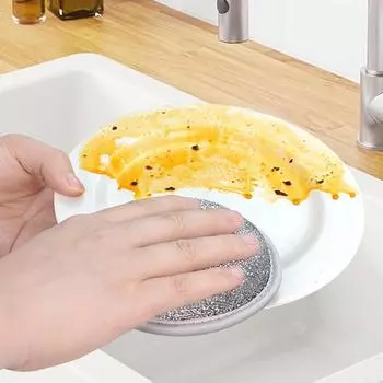 Yousheng 3/6/9 шт. губка для протирания, двухсторонняя проволочная тряпка для посуды с подвесным отверстием, проволочные поверхности, тряпка для походной посуды, кухонный инструмент для протирки 3pcs