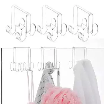 Yousheng 3 шт. акриловые крючки для душевой двери, высокая прочность, прочная несущая способность, простая установка, вешалка для полотенец, крючки для ванной комнаты чистый