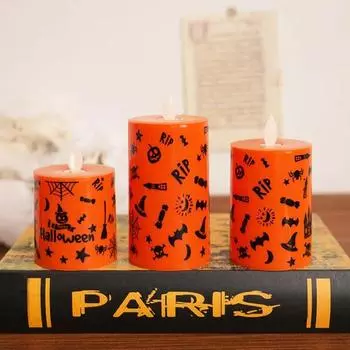 Yousheng 3 шт. беспламенные свечи на батарейках мерцающие поддельные свечи для дома и улицы Хэллоуин декор для свадеб и вечеринок 1 Set