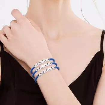 Yousheng 3 шт./компл. Синий браслет дружбы для женщин, регулируемый размер, ручной работы, синий браслет из бусин, символ дружбы, плетеный браслет Sets