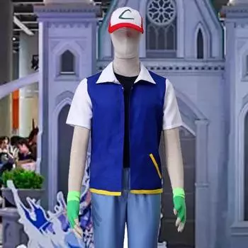 Yousheng 3 шт./комплект аниме-костюм ролевой игры Ash Fans куртка перчатки шляпа комплект повседневная одежда вечеринки фестивали XXL Sets