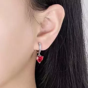 Yousheng 3 шт./комплект женский комплект ювелирных изделий сердце кубический цирконий серьги хагги регулируемое ожерелье невесты кольцо выпускной вечер свадебные украшения синий