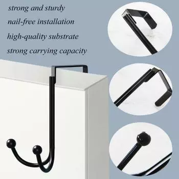 Yousheng 3 шт. крючки Рождественский венок над дверью нержавеющий металлический двойной крючок для одежды шапки более компактное решение для хранения L