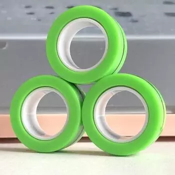 Yousheng 3 шт. магнитные кольца для снятия стресса игрушка с гладкой поверхностью портативные взрослые тревожные кольца-спиннеры терапевтические игрушки игрушка для пальцев