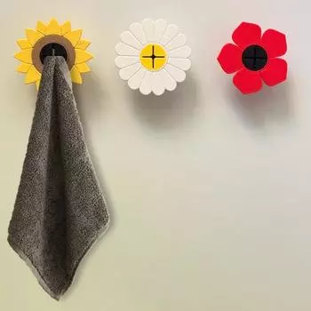 Yousheng 3 шт. магнитные крючки для полотенец экономят место простая установка креативные 3D лепестковые настенные крючки вешалки для полотенец
