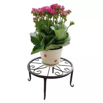 Yousheng 3 шт. металлические подставки для растений, антикоррозийные держатели для цветочных горшков, прочная железная минималистская подставка для цветочных горшков для использования в помещении и на открытом воздухе чёрный