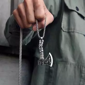 Yousheng 3 шт. ожерелье викингов в виде молота викингов, наконечника копья, топора, скандинавский кулон, ювелирное изделие, амулет, талисман, подарок для мужчин и женщин 3pcs