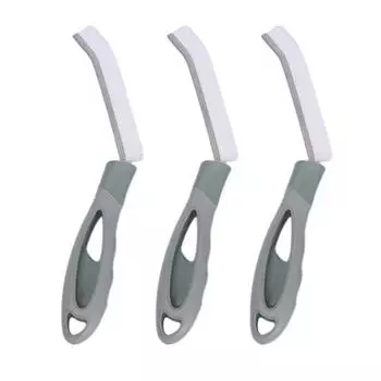 Yousheng 3 шт., щетка для очистки швов с подвесным отверстием, глубокая плитка, универсальный инструмент для очистки щелей, эргономичная ручка, щетка для оконных пазов 3pcs синий