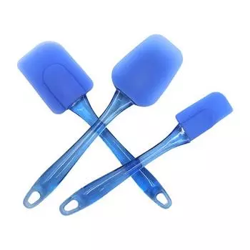 Yousheng 3 шт. шпатели для крема, пищевой силиконовый антипригарный скребок для крема, инструменты для самостоятельного приготовления хлеба для дома синий