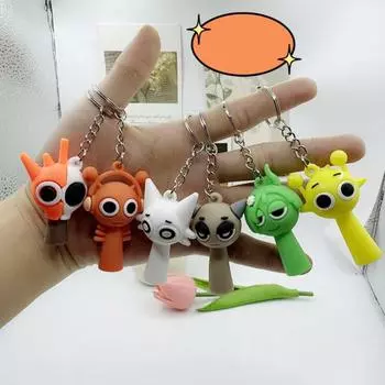 Yousheng 3 шт. силиконовый мультяшный брелок кулон милый брелок подвеска сумки рюкзаки аксессуары маленький подарок 3pcs