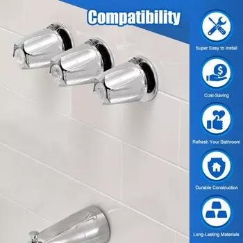 Yousheng 3 шт. сменная ручка для душа для ванны Price/pfister Verve, антикоррозионная защита для душа, простая установка, комплект для ремонта ванной комнаты серебряный
