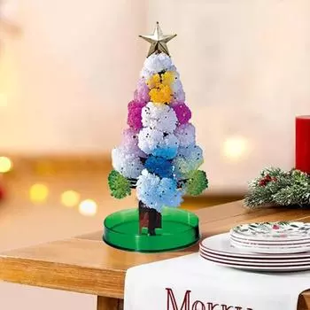 Yousheng 3 шт. Волшебная растущая хрустальная рождественская елка Волшебный набор для выращивания рождественской елки DIY цветущая бумажная елка для детей развивающая игрушка 3pcs