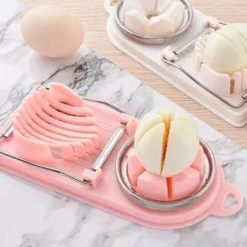 Yousheng 3-в-1 резак для нарезки яиц с подвесным отверстием, пищевой класс, не содержит BPA, съемная режущая проволока, измельчитель для вареных яиц, кухонные принадлежности розы красного