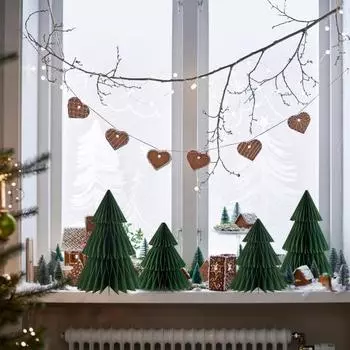 Yousheng 3D бумажная рождественская елка многоразовое настольное украшение сотовое дерево простая сборка мини рождественская елка для праздничного стола центральное украшение S