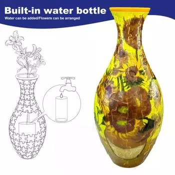 Yousheng 3D головоломка ваза DIY ручной работы цветок замок морская волна лодка принт цветочные растения держатель контейнер детский развивающий пазл конструктор игрушка A