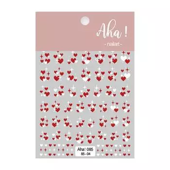 Yousheng 3D красочные полые наклейки для ногтей в форме сердца голографические женские долговечные наклейки для гель-лака маникюр