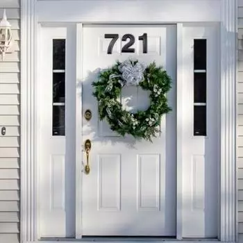 Yousheng 3D номер дома самоклеящийся простая установка 0-9 современная уличная дверь номер домашнего адреса знак почтового ящика 8