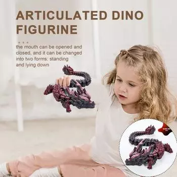 Yousheng 3D печатная фигурка дракона подвижные суставы китайская фигурка лунг шарнирная модель дракона игрушка-фиджет домашний офис украшение рабочего стола орнамент K