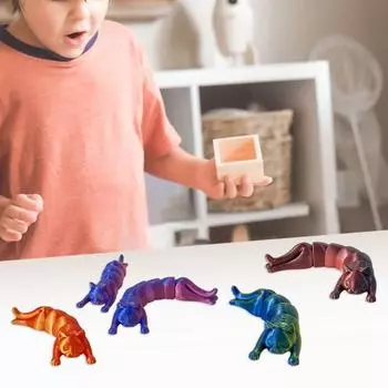 Yousheng 3D печатная фигурка кошки подвижные суставы фигурка котенка шарнирная модель животного снятие стресса игрушка-фиджет настольное украшение орнамент 12cm