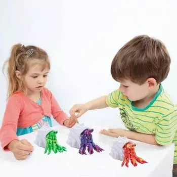 Yousheng 3D печатная фигурка краба-отшельника подвижные суставы фигурка краба шарнирная модель животного настольное украшение украшение для детей взрослых подарок S фиолетовый