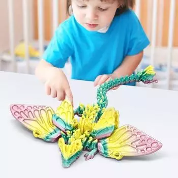 Yousheng 3D печатная фигурка летающего дракона крылья бабочки фигурка дракона подвижные суставы шарнирная модель дракона игрушка-фиджет украшение орнамент