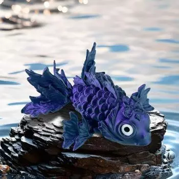 Yousheng 3D печатная фигурка рыбы, многосоставная подвижная красочная модель золотой рыбки, шарнирная фигурка животного, настольное украшение для детей и взрослых, подарок красный