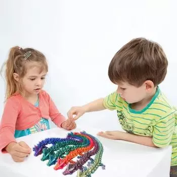 Yousheng 3D печатная китайская фигурка дракона подвижные суставы фигурка Loong шарнирная модель летающего дракона игрушка-фиджет настольное украшение орнамент 30cm