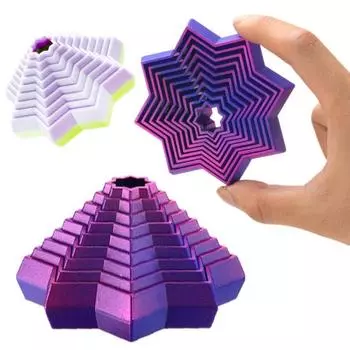 Yousheng 3D-печатная выдвижная башня Fidget для снятия стресса, пальчиковая телескопическая башня для детей и взрослых, складная восьмиугольная сенсорная игрушка-звезда B