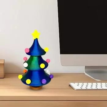 Yousheng 3D печатное украшение на рождественскую елку снятие стресса тревожность мини танцующая качающаяся рождественская елочная игрушка украшение для домашнего офиса настольный подарок на праздник зелёный