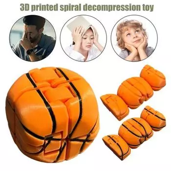 Yousheng 3D Печатный Куб Баскетбол Тревога Снятие Стресса Мини Баскетбол Игрушка Дети Взрослые Успокаивающий Складной Мини Баскетбол Обучающая Игрушка