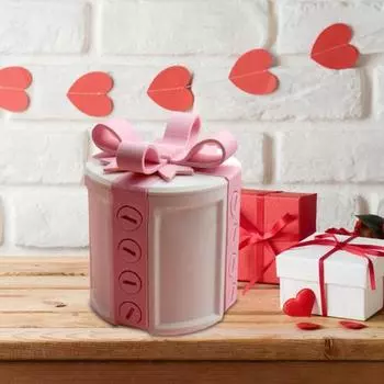 Yousheng 3D Prank Screw Box Раздражающая подарочная коробка с винтами Многоразовая головоломка с кляпом-бантом Подарок для любимых Розыгрыши на День святого Валентина