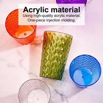 Yousheng 400 мл кофейная чашка большой емкости небьющиеся акриловые небьющиеся стаканы для безалкогольных напитков для дома