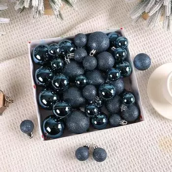 Yousheng 44 шт. 3/4/5 см Рождественский шар Небьющийся привлекательный красочный рождественский елочный шар Подвеска для праздничного украшения вечеринки